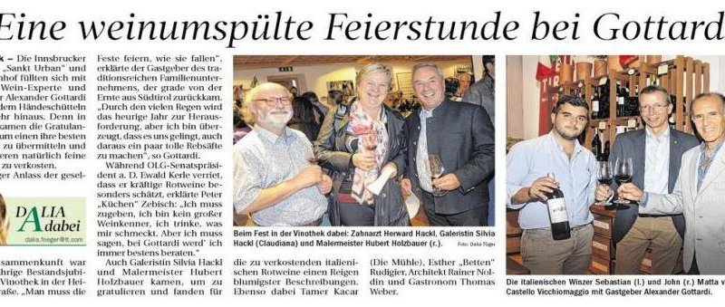 Bericht aus der Tiroler Tageszeitung, 20. September 2014