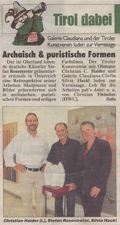 Bericht aus Die Neue Zeitung für Tirol