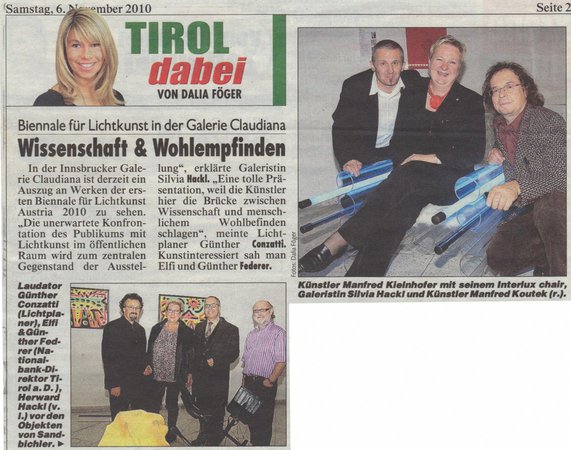 Bericht aus der Tiroler Krone, 6. November 2010